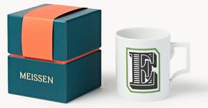 Westwing x MEISSEN, Ručne vyrobený hrnček's ozdobným motívom Initials