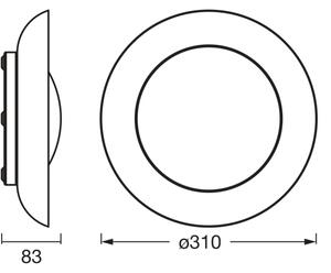 Osram - LED stmievateľné stropné svietidlo PLATE LED/19W/230V priemer 31 cm zelené