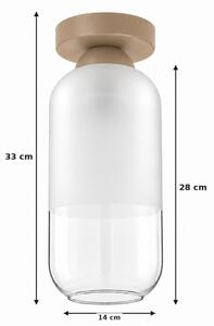 BRILAGI - LED Stropné svietidlo RETRO GLASS 1xE27/60W/230V pr. 14 cm béžová/biela