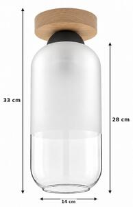 BRILAGI - LED Stropné svietidlo RETRO GLASS 1xE27/60W/230V priemer 14 cm dub/biela