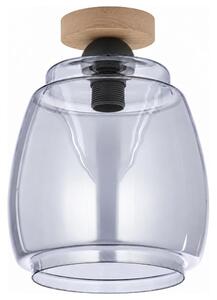 BRILAGI - LED stropné svietidlo R GLASS 1xE27/60W/230V pr. 26 cm dub/dymovo sivá