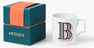Westwing x MEISSEN, Ručne vyrobený hrnček's ozdobným motívom Initials