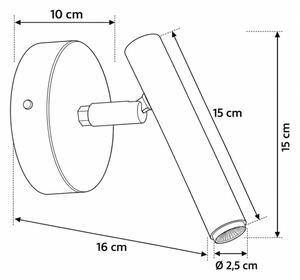 Nástenné bodové svietidlo STALACTITE 1xG9/3W/230V modré