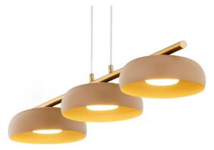 Luster na lanku OLAF 3xGX53/12W/230V béžová/zlatá