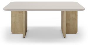 Krémovobiely/v prírodnej farbe konferenčný stolík v dekore duba 56x100 cm Hillary – Marckeric