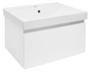 Kúpeľňová skrinka s umývadlom SAT B-Way 59x30x45 cm biely lesk BWAY60WU1