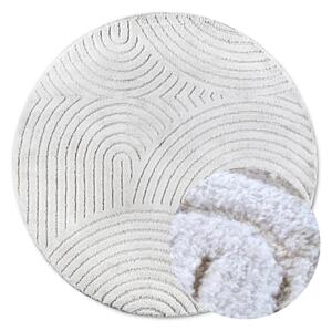 Biely okrúhly koberec ø 160 cm Panglao New York White – Elle Decoration