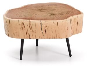 Okrúhly konferenčný stolík s doskou z akácie v prírodnej farbe 49x47 cm Tanive – Kave Home