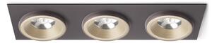RENDL SHARM SQ III zápustné svietidlo perlová zlatá/hnedá 230V LED 3x10W 24° 3000K R13261