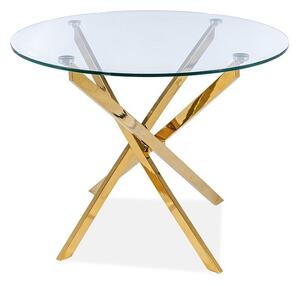 Okrúhly jedálenský stôl AGIS | zlatá