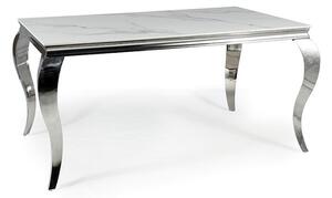 Jedálenský stôl PRINCE CERAMIC | biely lesk 90 x 180 cm