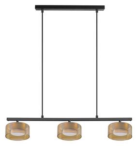 Brilagi - LED Závesný luster na lanku AURA LUX 3xGX53/30W/230V čierna/zlatá