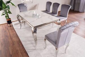 Jedálenský stôl PRINCE CERAMIC | biely lesk 90 x 150 cm