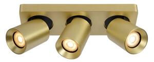 Lucide NIGEL Ceiling spotlight 3xGU10/5W DTW Satin Brass 09929/15/02