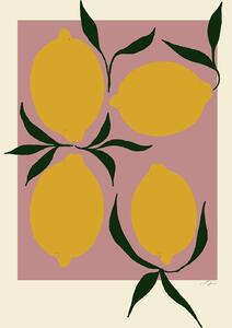 Autorský plagát Pink Lemon by Anna Mörner 30x40 cm