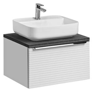 Kúpeľňová skrinka s umývadlom a doskou LEONARDO White DU60/2 | 60 cm