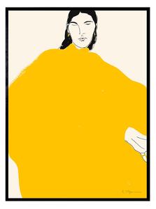 Autorský plagát Yellow Dress by Rosie McGuinness 50 x 70 cm