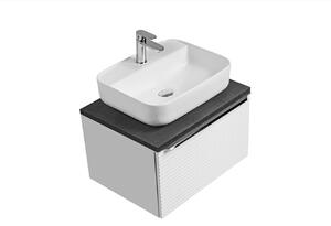 Kúpeľňová skrinka s umývadlom a doskou LEONARDO White DU60/2 | 60 cm
