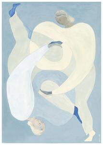 Autorský plagát Hold You / Blue by Sofia Lind 50 x 70 cm
