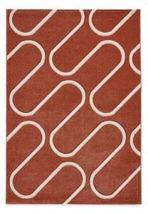 Koberec v tehlovej farbe 120x170 cm Linear Curve – Catherine Lansfield