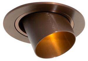 Moderné zabudované bodové svetlo tmavá bronz GU10 35 mm okrúhle sklopné - Installa