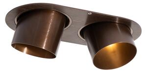 Okrúhle zapustené bodové svetlo tmavá bronz GU10 70 mm sklopné 2-svetlo - Installa