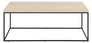 Béžový konferenčný stolík s doskou v dekore mramoru 55x110 cm Barossa – Actona