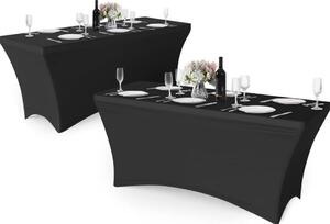 Poťah na cateringový stôl 180cm elastický čierny