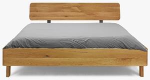 Zaoblená manželská posteľ z masívu dub 180 x 200 cm EDITA