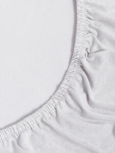 Sinsay - Bavlnené jersey posteľné prestieradlo s elastickou gumou - svetlošedá