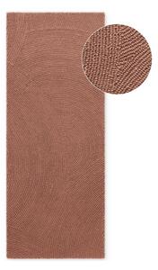 Ručne tkaný vlnený behúň v terakotovej farbe 80x200 cm Calmio – Hanse Home