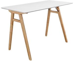 Pracovný stôl s bielou stolovou doskou Vojens