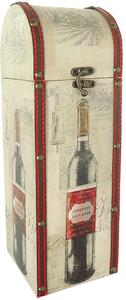 Drevená truhlica na víno Cabernet Sauvignon (Darček pre muža vinára, truhlica na fľaše predaj)