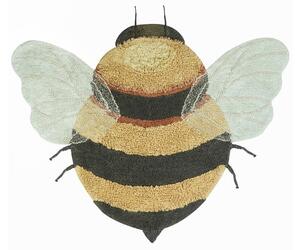 Žltý prateľný ručne tkaný bavlnený detský koberec 115x150 cm Bee – Lorena Canals