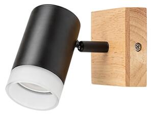 RABALUX 73121 Toras nástenné bodové svietidlo/spot 1xGU10 svetlé drevo, čierna