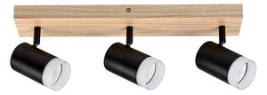 RABALUX 73123 Toras stropné bodové svietidlo/spot 3xGU10 svetlé drevo, čierna