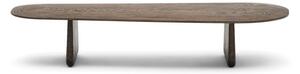 Tmavohnedý konferenčný stolík z dubového dreva 64x146 cm Pirita – Kave Home
