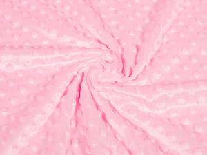 Biante Detská obojstranná deka Minky bodky/Polar MKP-035 Svetlo ružová 75x100 cm