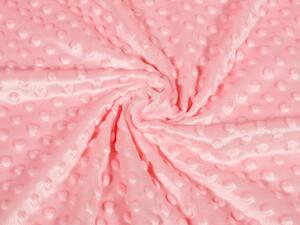 Biante Detské posteľné obliečky do postieľky Minky 3D bodky MKP-037 Korálovo ružové Do postieľky 90x120 a 40x60 cm