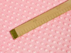Biante Detské posteľné obliečky do postieľky Minky 3D bodky MKP-037 Korálovo ružové Do postieľky 90x120 a 40x60 cm