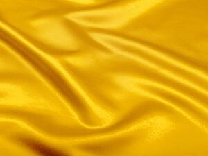 Látka polyesterový satén LUX-014 Kanárikovo žltá - šírka 150 cm