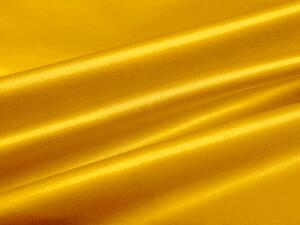 Látka polyesterový satén LUX-014 Kanárikovo žltá - šírka 150 cm