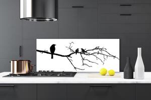 Nástenný panel  Vtáky vetva umenie 125x50 cm