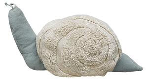 Svetlozeleno-krémový detský puf Mr. Snail – Lorena Canals