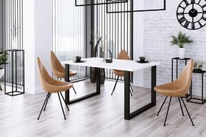 Stôl Loftowy Industriálny 185x90 - biela / čierny