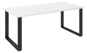 Stôl Loftowy Industriálny 185x90 - biela / čierny