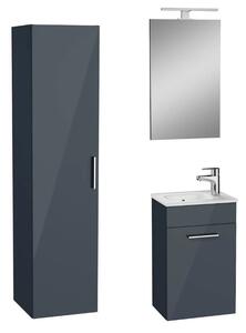 Kúpeľňová zostava s umývadlom vrátane umývadlovej batérie, vtoku a sifónu VitrA Mia antracit KSETMIA40A