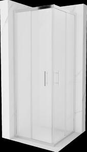 Mexen Rio, štvorcový sprchovací kút s posuvnými dverami 70(dvere) x 70(dvere) x 190 cm, 6mm sklo námraza, chrómový profil, 860-070-070-01-30