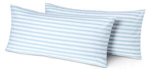 Obliečky na vankúš z renforcé, 2 ks, modro-biele prúžky