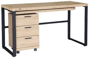 PÍSACÍ STÔL, čierna, farba duba, 140/60/76 cm Venda - Kancelárske stoly